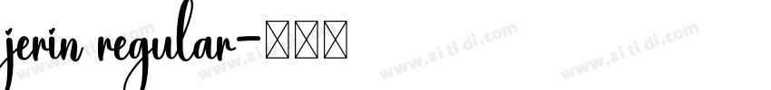 jerin regular字体转换